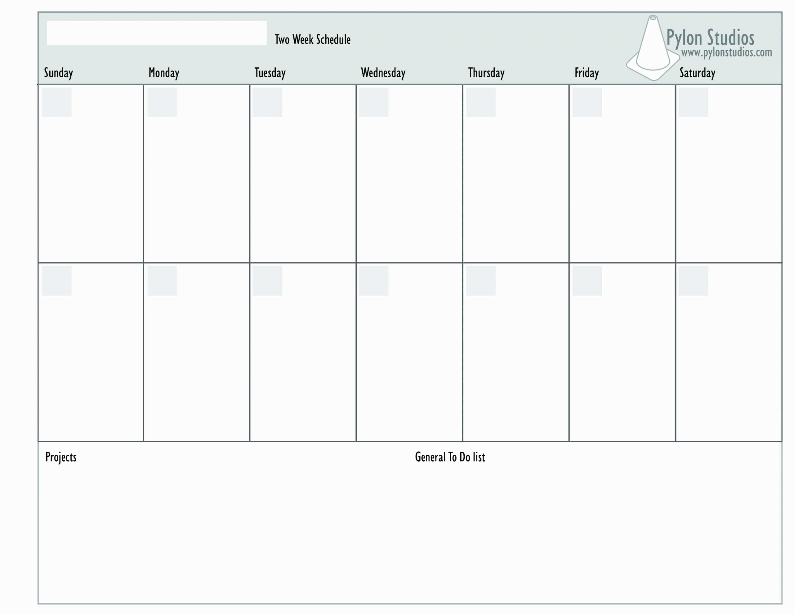 2 Week Schedule Template Inspirational 2 Week Calendar