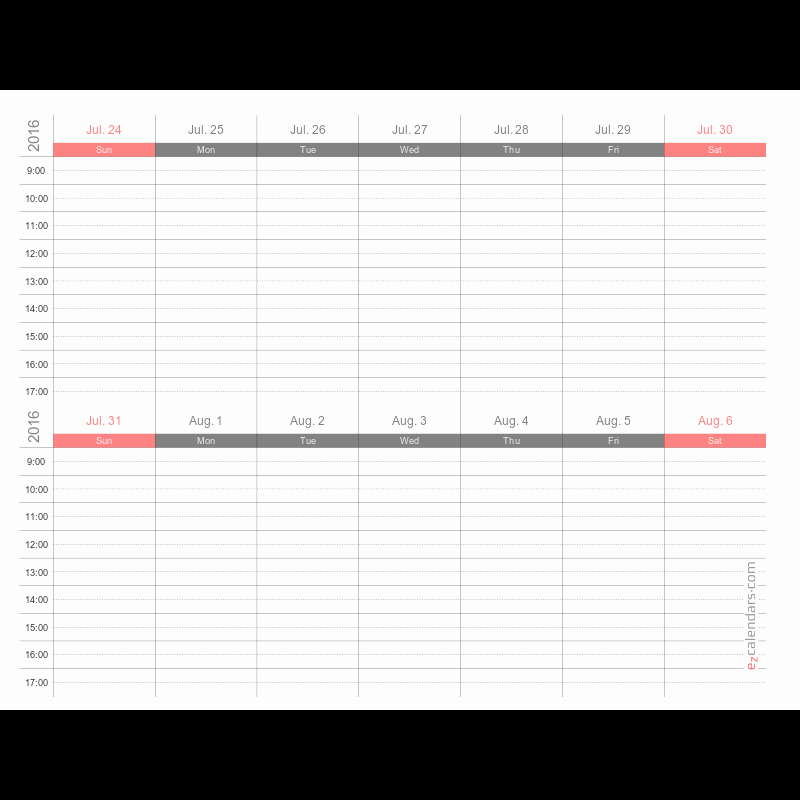 2 Week Schedule Template Lovely Two Weeks Appointment Schedule Template Weekly Planner