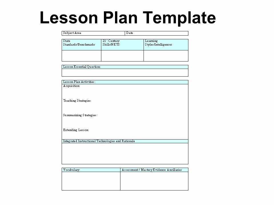 21st Century Lesson Plan Template Awesome Lesson Plan Template Technology 20th Century Vs 21st