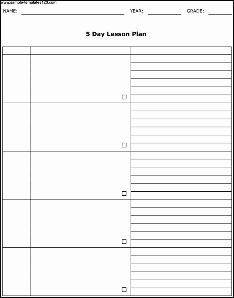 5 Day Schedule Template New 5 Day Weekly Planner Template Calendar Inspiration Design