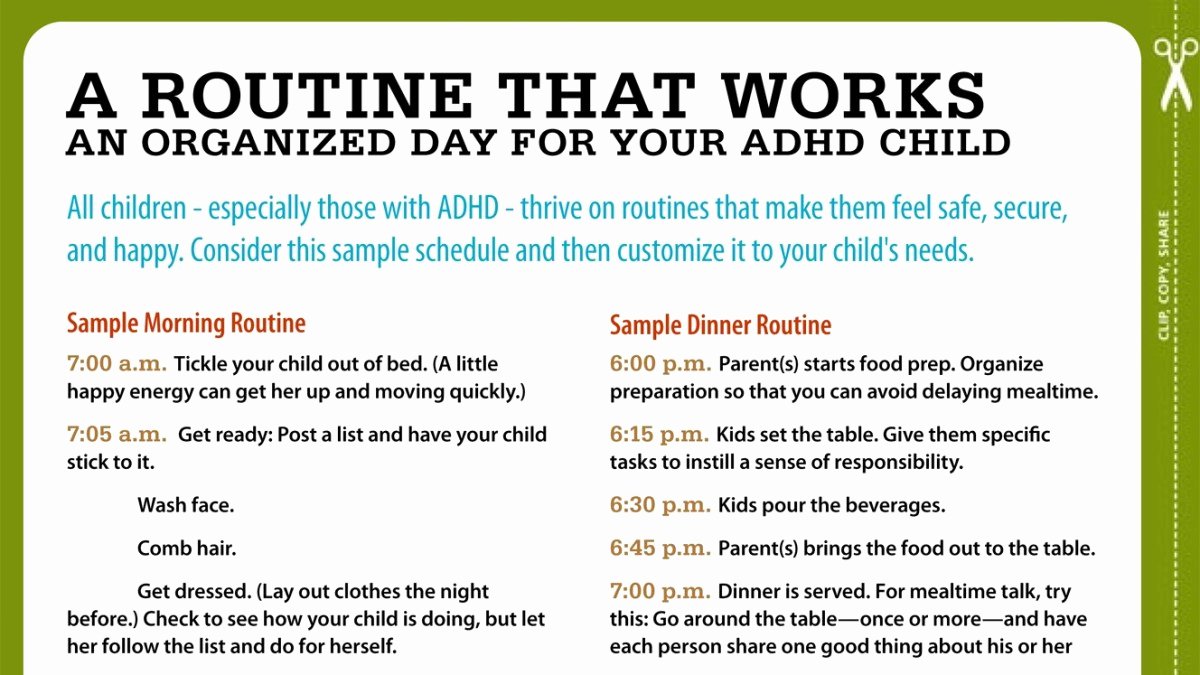 504 Plan Template Adhd Best Of Routines for Kids with Adhd Your Sample Schedule