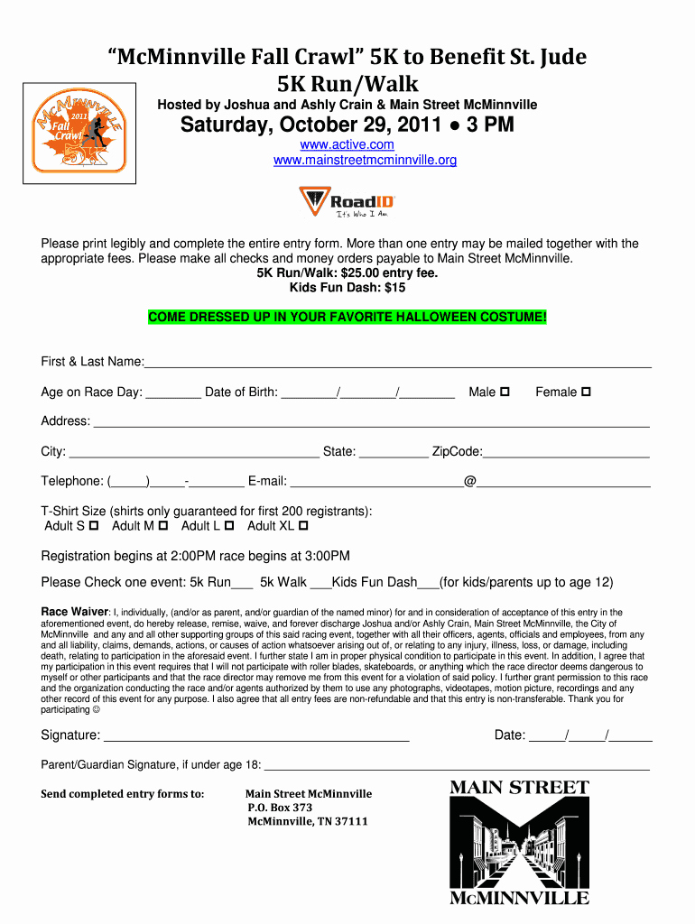 5k Race Registration form Template Inspirational Printable 5k Registration form Fill Line Printable