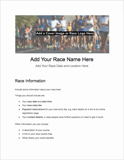 5k Race Registration form Template Luxury 5k Registration form Templates