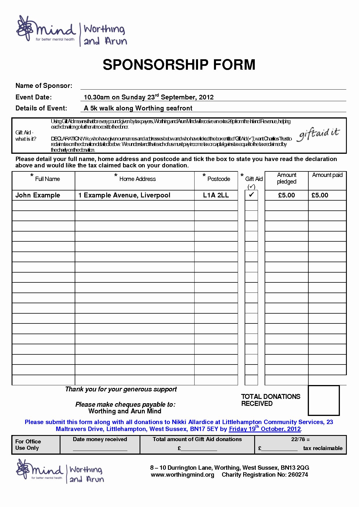 5k Registration form Template Luxury 5k Sponsorship Letter Template Examples