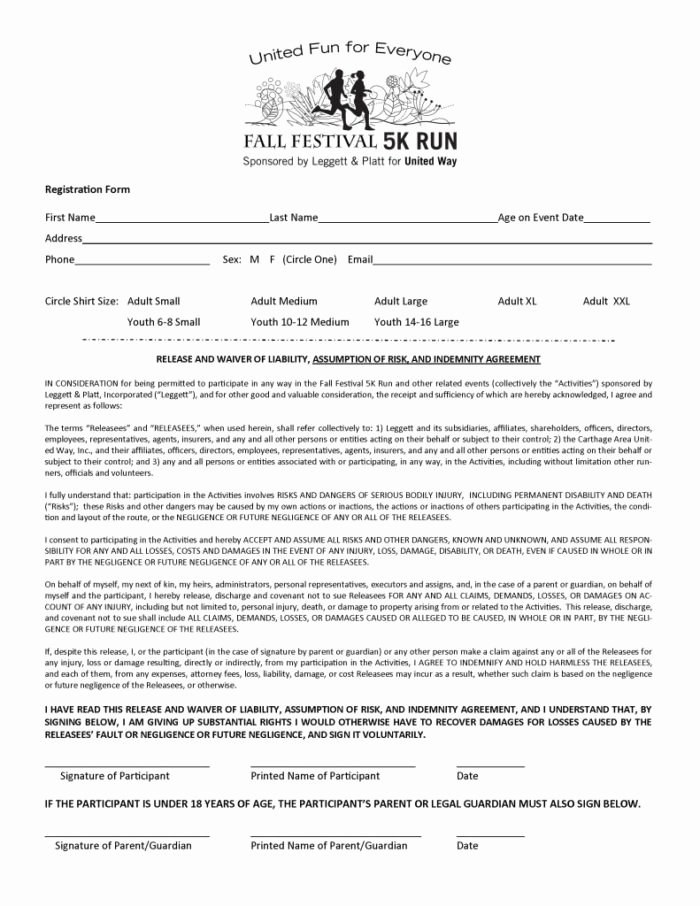 5k Registration form Template New Childrens Church Registration form Template Templates