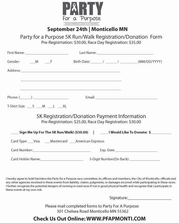 5k Registration form Template Unique 5k Registration forms Runners Can Also Register On