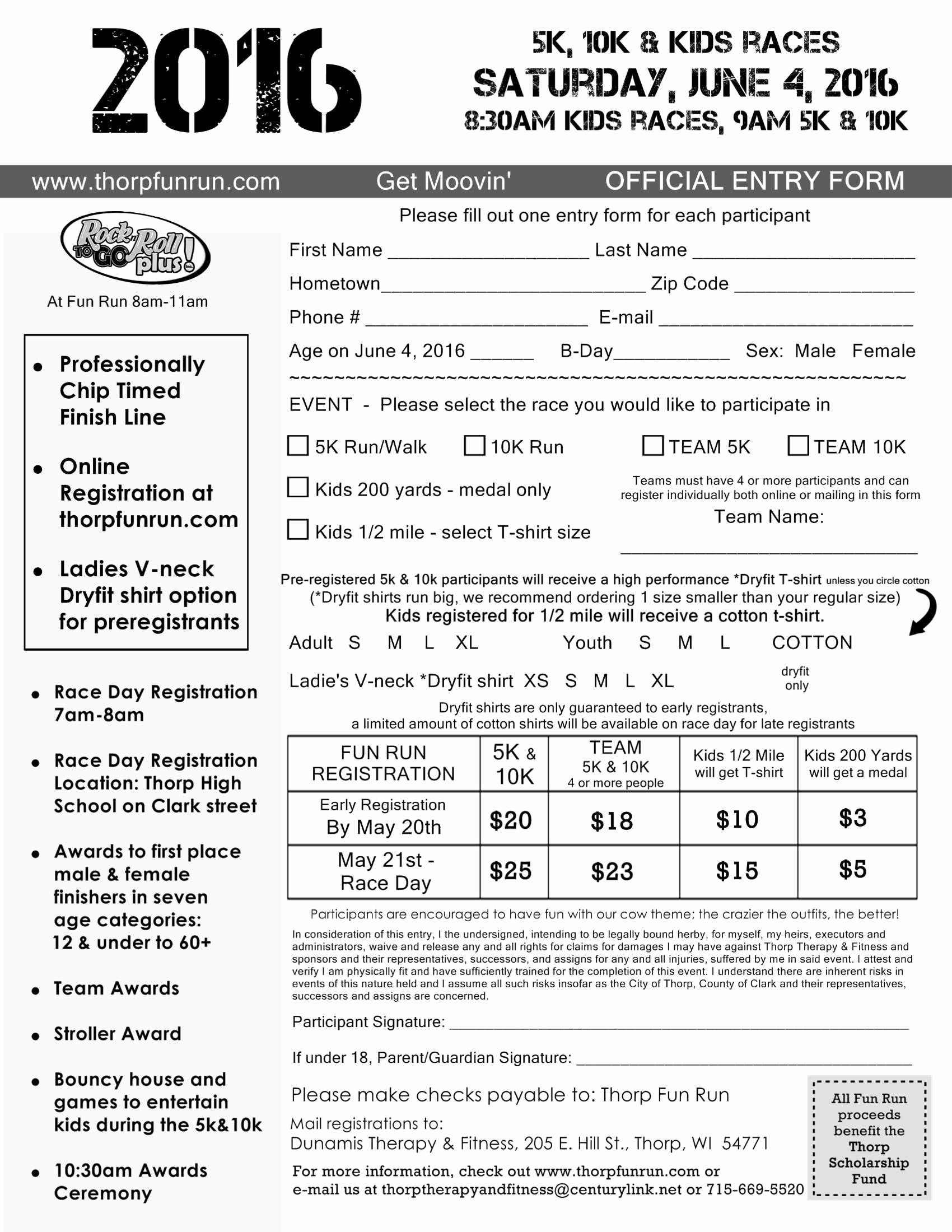 5k Registration form Template Unique 5k Registration forms Ten Things that You Never Expect