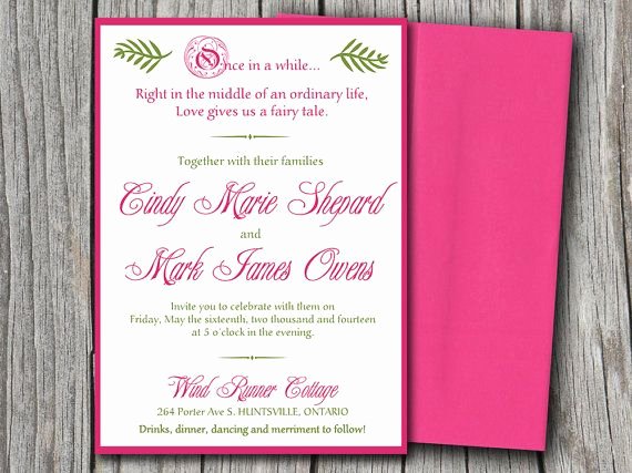 5x7 Invitation Template Word Inspirational Fairytale Wedding Invitation Microsoft Word Template