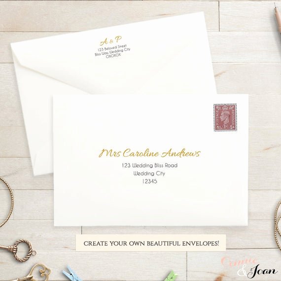 5x7 Invitation Template Word Inspirational Printable Wedding Envelope Template 5x7 Front and Back