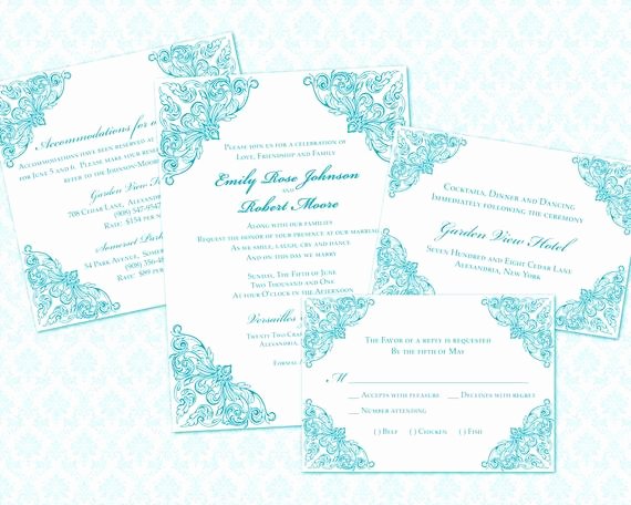 5x7 Invitation Template Word Lovely Diy Wedding Invitation Template Set 5x7 by Weddingsbyjaniev