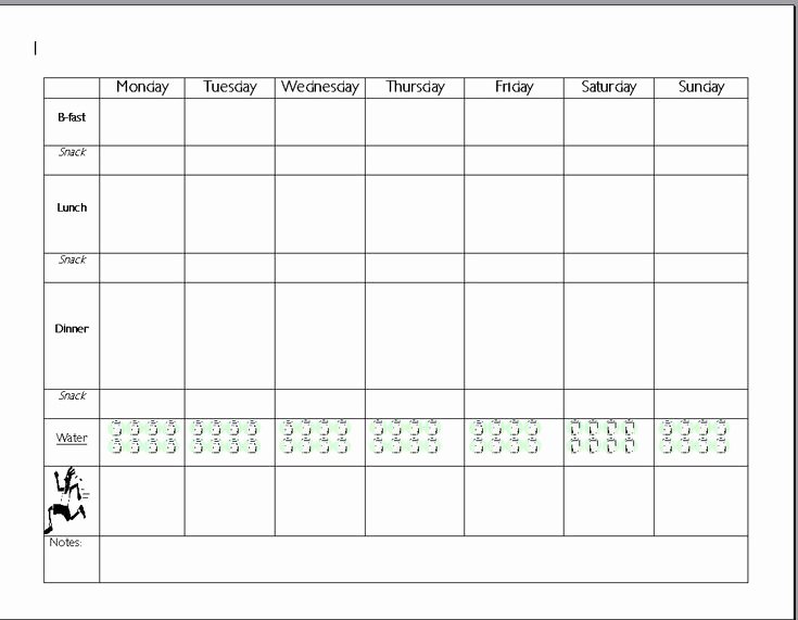 7 Day Planner Template Beautiful Pin by Cindy Carroll On Health Food Fitness and