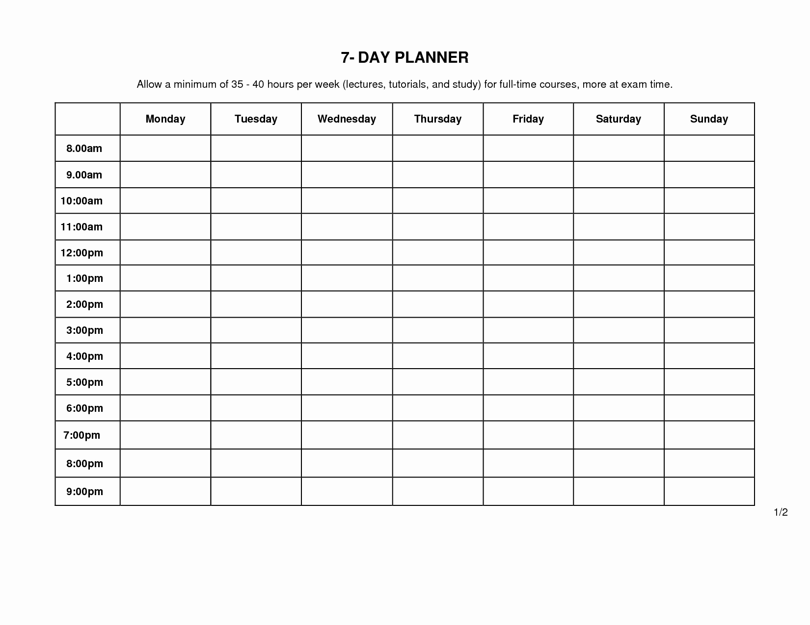 7 Day Planner Template Elegant ask Aunt Eee Winter is Ing and so are Exams Vibes