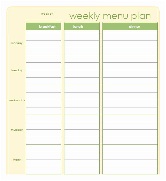 7 Day Planner Template Luxury 7 Day Meal Planner Template – Printable Planner Template