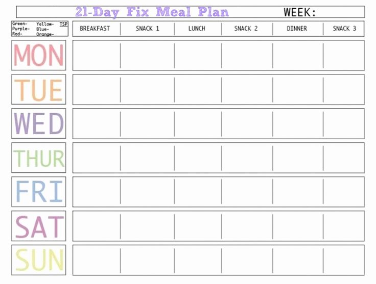 7 Day Planner Template New Image Result for Meal Plan Template Meals