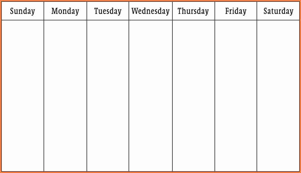 7 Day Week Schedule Template Elegant Calendar by Week Template Driverlayer Search Engine