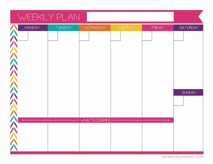 7 Day Week Schedule Template Luxury the 25 Best Weekly Calendar Template Ideas On Pinterest