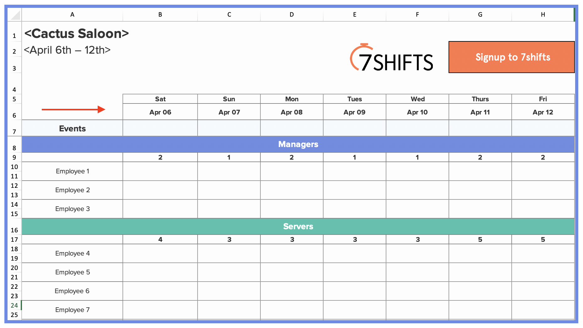 7 Day Work Schedule Template Best Of How to Make A Restaurant Work Schedule with Free Excel