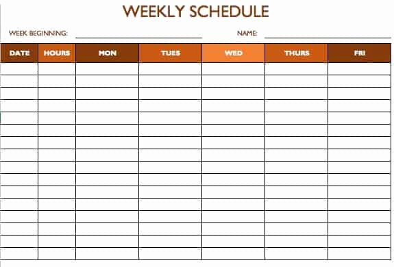 7 Day Work Schedule Template Fresh Free Work Schedule Templates for Word and Excel