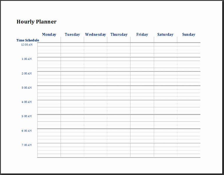 7 Day Work Schedule Template Lovely 5 5 Day Trip Planner format Sampletemplatess