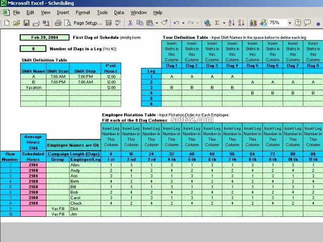 8 Hour Shift Schedule Template Awesome Download Rotating Shift Schedules for Your People 5 24