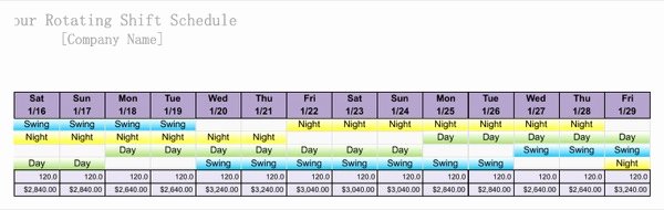 8 Hour Shift Schedule Template Luxury Download 8 Hours Rotating Shift Schedule Template for Free