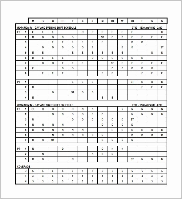 8 Hour Shift Schedule Template Unique 3 Shift Work Schedule Template Template Resume