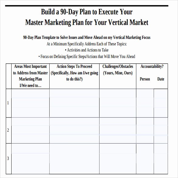 90 Day Marketing Plan Template Inspirational Sample 90 Day Plan 15 Documents In Pdf Word