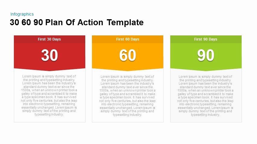 90 Day Planner Template Luxury 30 60 90 Plan Action Powerpoint and Keynote Template