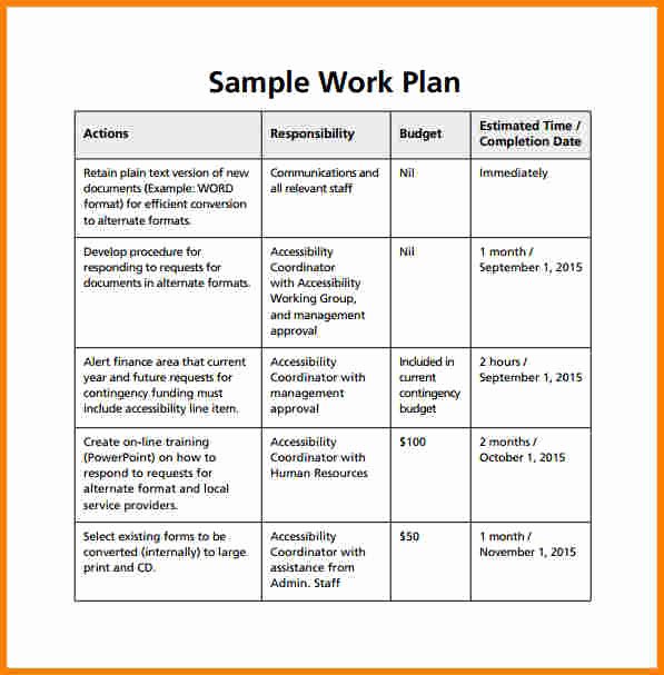 90 Day Work Plan Template Beautiful 6 Work Plan Examples