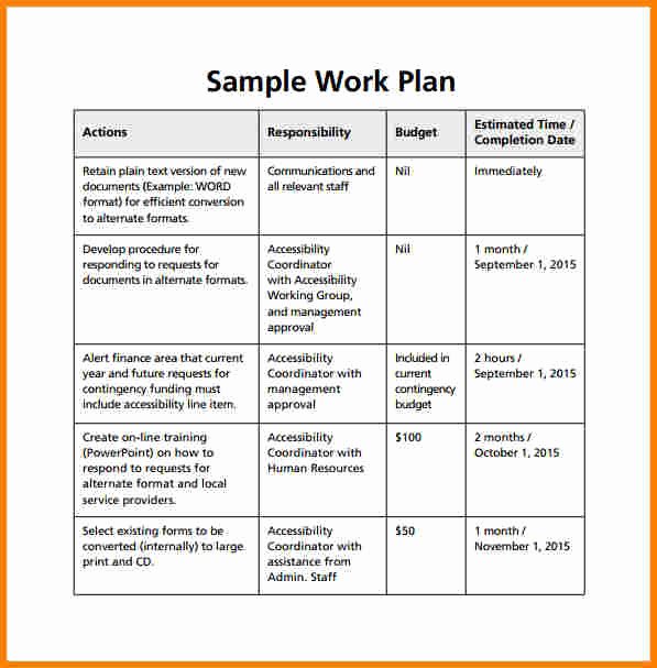 90 Day Work Plan Template Beautiful 6 Work Plan Examples