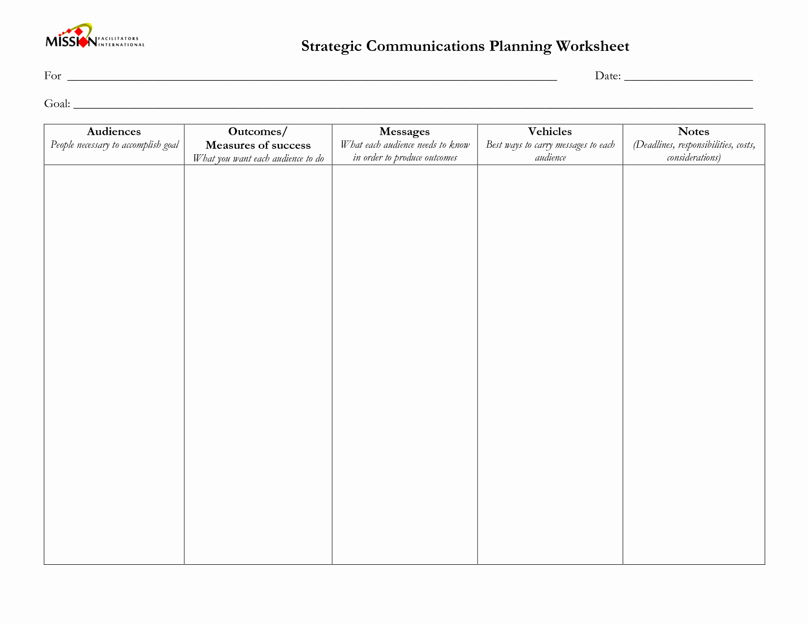 Academic Success Plan Template Beautiful 19 Best Of Strategic Goals Worksheet Smart Goal