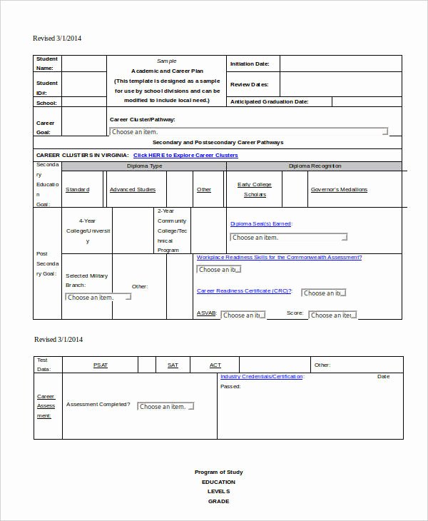 Academic Success Plan Template Beautiful 42 Plan Templates In Word