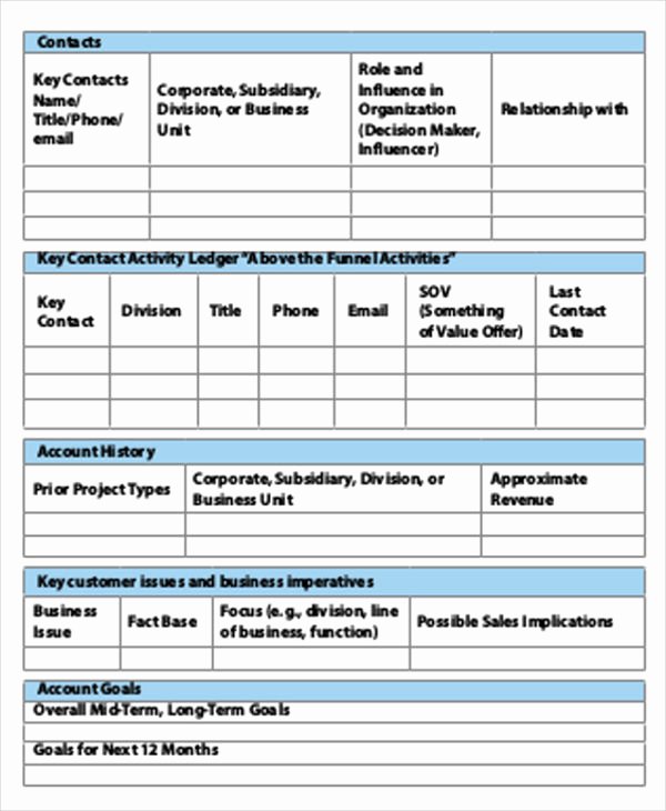 Account Management Plan Template Best Of 49 Strategic Plan Templates Pdf Word