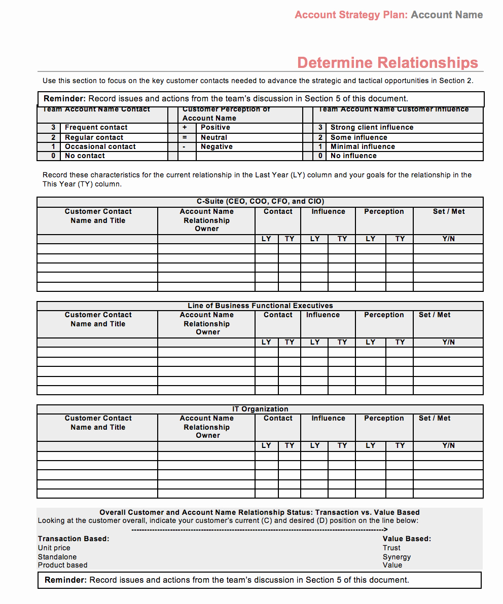 Account Management Plan Template Luxury Strategic Account Plan Template for B2b Sales Released by