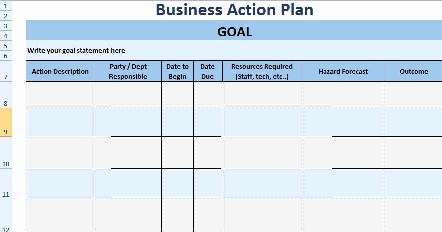 Action Plan Template Excel Awesome 3 Free Project Action Plan Template Xls Free Excel