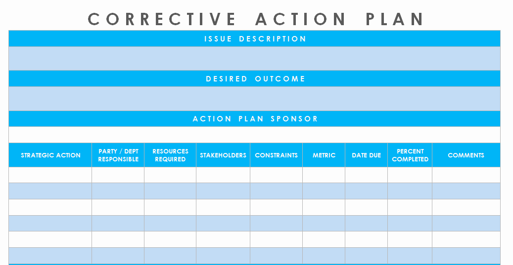 Action Plan Template Excel Fresh Get Corrective Action Plan Template Excel – Microsoft