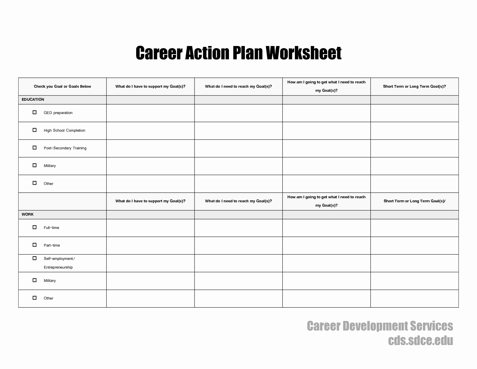 Action Plan Template for Students Lovely 17 Best Of Career Planning In College Psychology