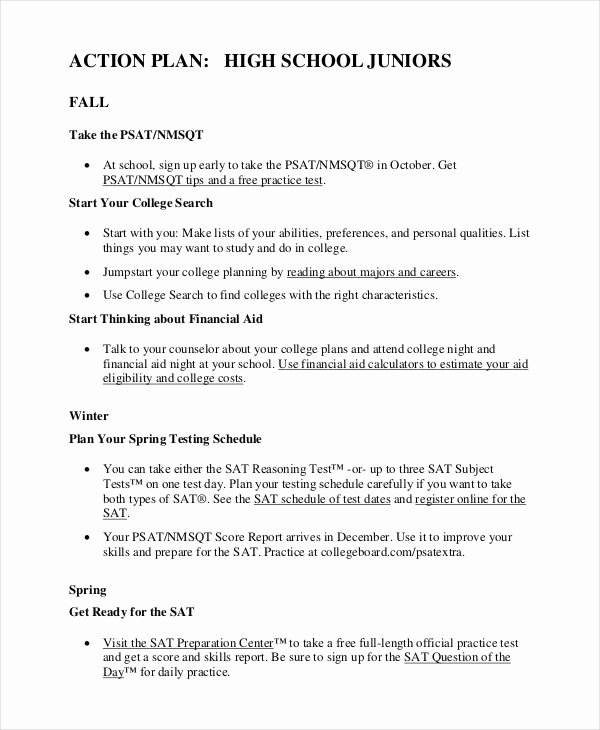 Action Plan Template for Students Lovely Student Action Plan Template 9 Free Word Pdf format