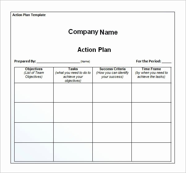 Action Planning Template Excel Inspirational Sample Action Plan Template 9 Free Documents In Pdf