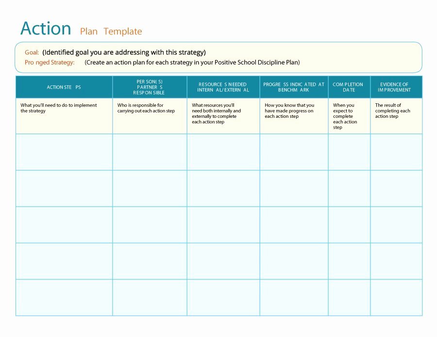 Action Planning Template Excel New 45 Free Action Plan Templates Corrective Emergency