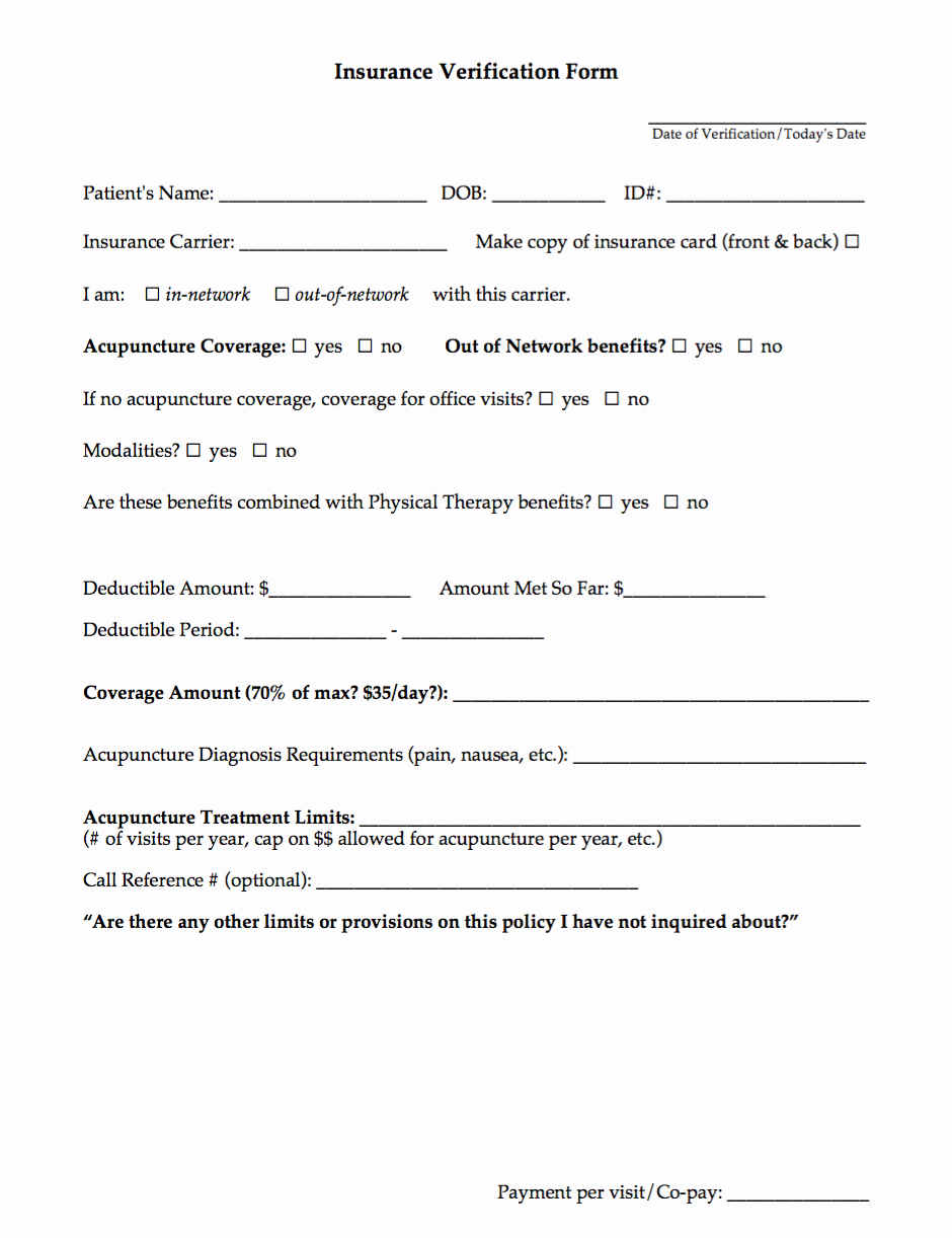 Acupuncture Intake form Template Awesome Acupuncture Intake form