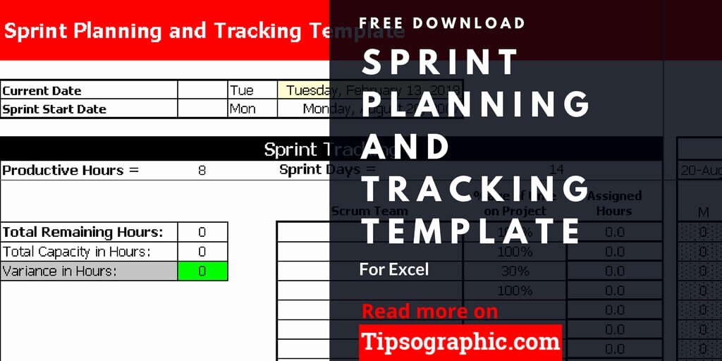 Agile Project Plan Template Excel Awesome Sprint Planning and Tracking Template for Excel Free