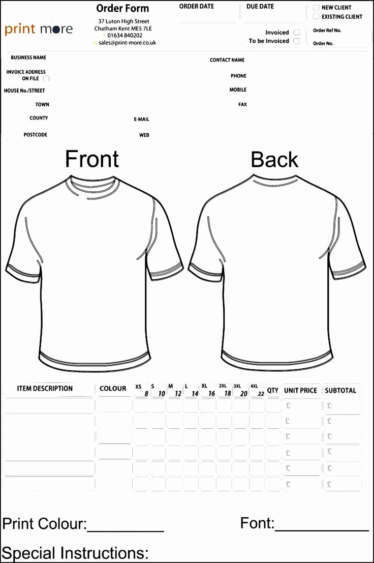 Apparel order form Template Free Lovely 48 Best Sample order Templates Images On Pinterest