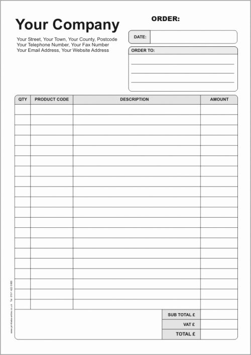 Apparel order form Template Free Unique order form Template