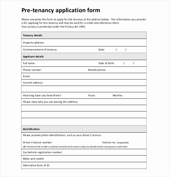 Application form Template Word New Application form Template 18 Free Word Pdf Documents