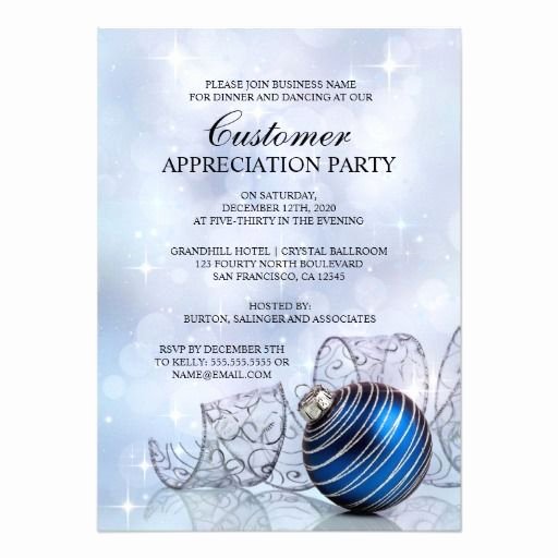 Appreciation Dinner Invitation Template Lovely Holiday Customer Appreciation Party Invitations