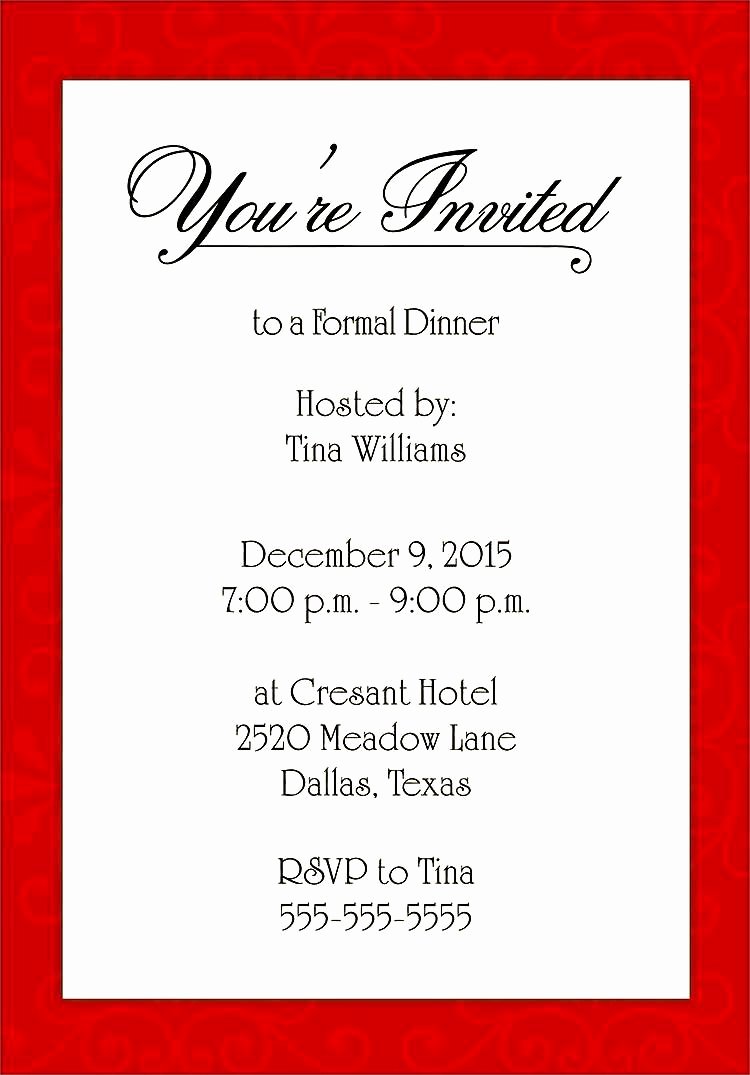 Appreciation Dinner Invitation Template Unique Appreciation Dinner Invitation Wording