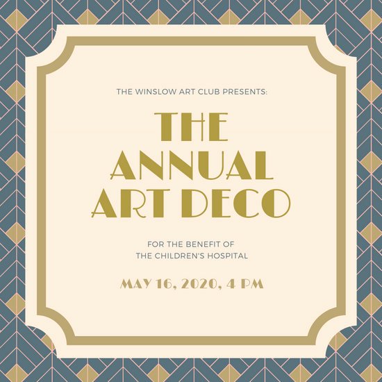 Art Deco Invitation Template Inspirational Customize 86 Art Deco Invitation Templates Online Canva