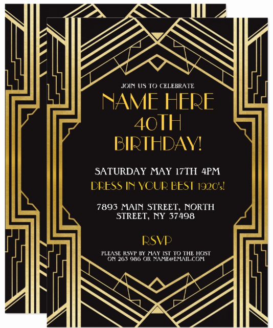 Art Deco Invitation Template New 14 Art Deco Invitation Designs &amp; Templates Psd Ai