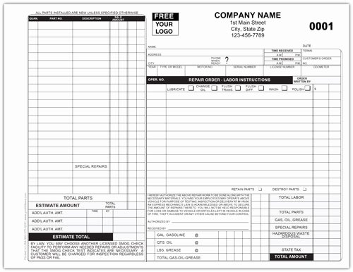Auto Repair form Template Inspirational Auto Repair forms